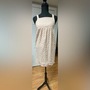 Tory Burch Emmy Pale Pink Eyelet Mini Dress Size 0